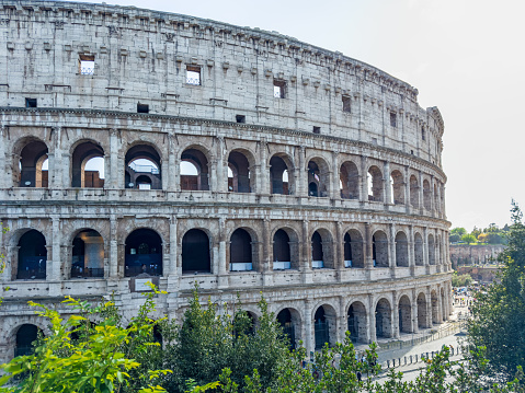 View of the Roman Colosseum in Rome