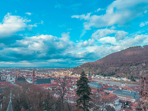 Street view of downtown Heidelberg, Germany