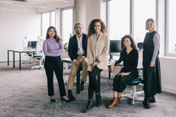istock Group photo of small start up team 2150098677