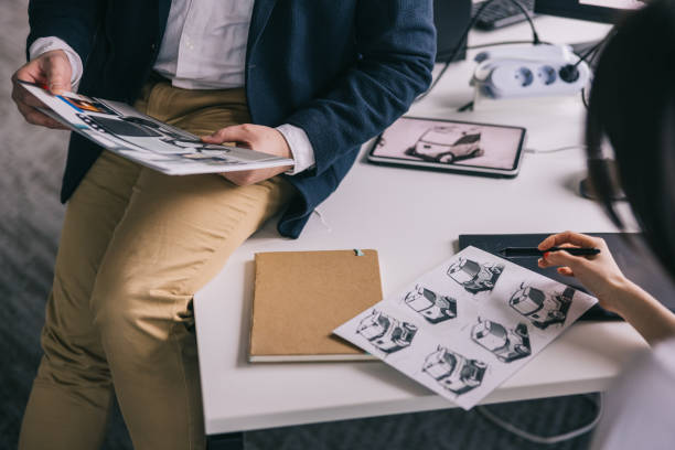 istock Start up product designer working on a food delivery robot design 2150098764