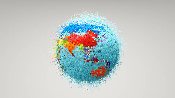 istock Fintech world map with Asia and Oceania 2150099411