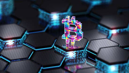 Bitcoin concept. 3D render