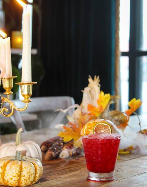 istock Halloween themed red cocktail with smoke 2150100180