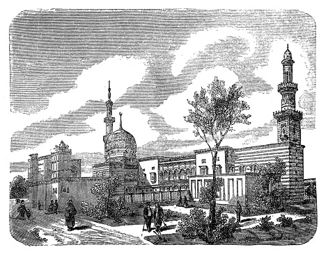 From the park of the Vienna Exhibition of 1873. Group of buildings of the Viceroy of Egypt