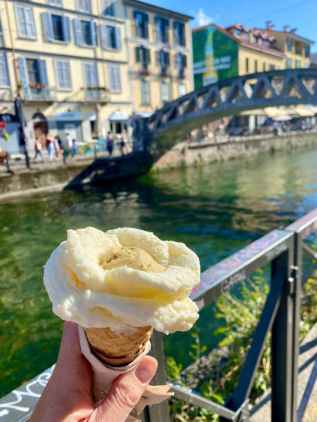 istock Ice cream in Navigli Milan 2150105136