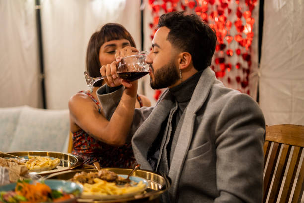 istock Couple celebrating their anniversary with a romantic dinner 2150112541
