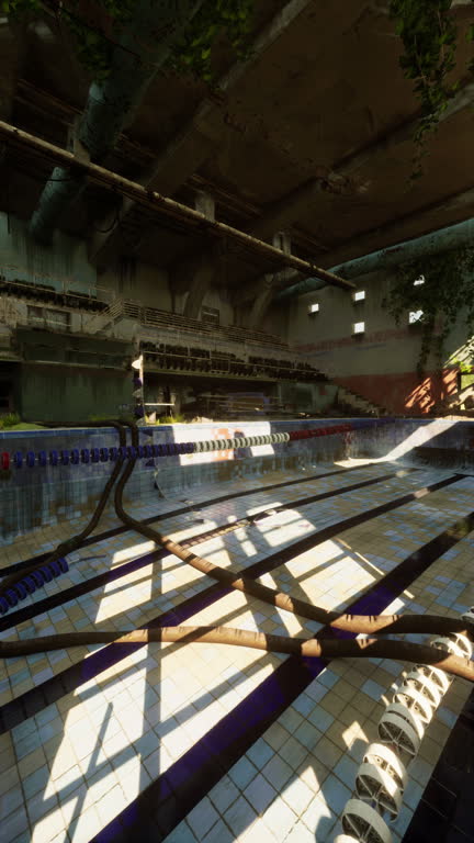 Abandoned Swimming Pool Without People