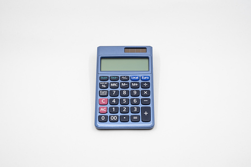 A pocket calculator is a small, portable electronic device designed for basic arithmetic calculations. It typically features an 8-digit display, easy-to-use buttons, and dual power options (solar and battery). These calculators are handy for quick calculations on the go.