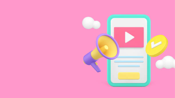 istock Internet video marketing social media content promo announce smartphone app 3d icon realistic vector 2150116670