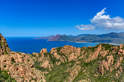 paysage du littoral Corse au printemps