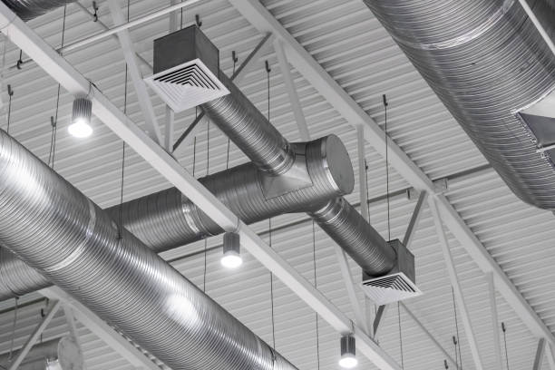 istock Duct pipes for industrial ventilation systems 2150124185