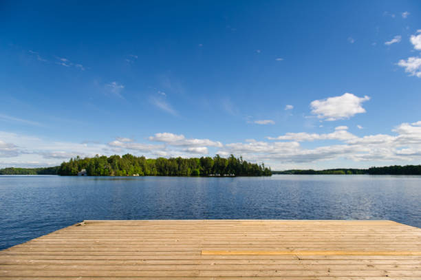 istock Wooden Dock on Tranquil Muskoka lake 2150125865