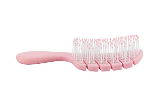 istock pink women's hair comb isolated from background 2150126692