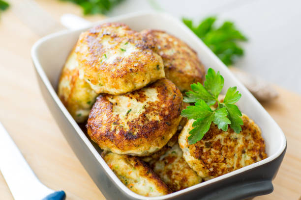 istock fried meat cutlets in a ceramic form on a wooden table 2150134201