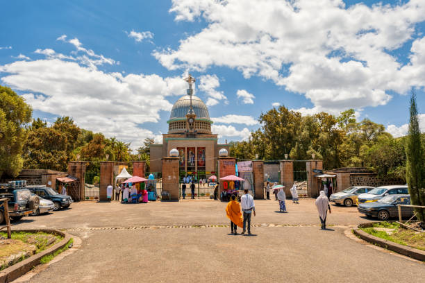 Debre Libanos, Ethiopia - April 19, 2019: Debre Libanos, monastery in Ethiopia, lying northwest of Addis Ababa in the Semien Shewa Zone. Founded by Saint Tekle Haymanot. Oromia Region Ethiopia