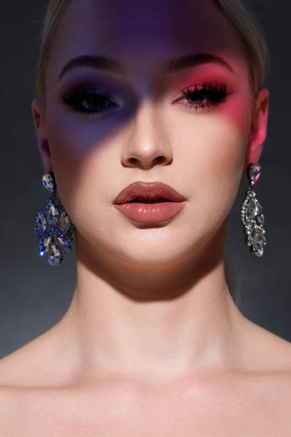 Studio portrait of beautiful woman