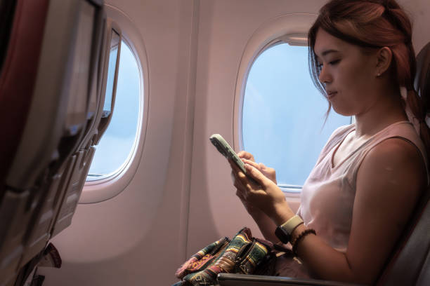 istock Inflight : Solo Female Traveler 2150143817