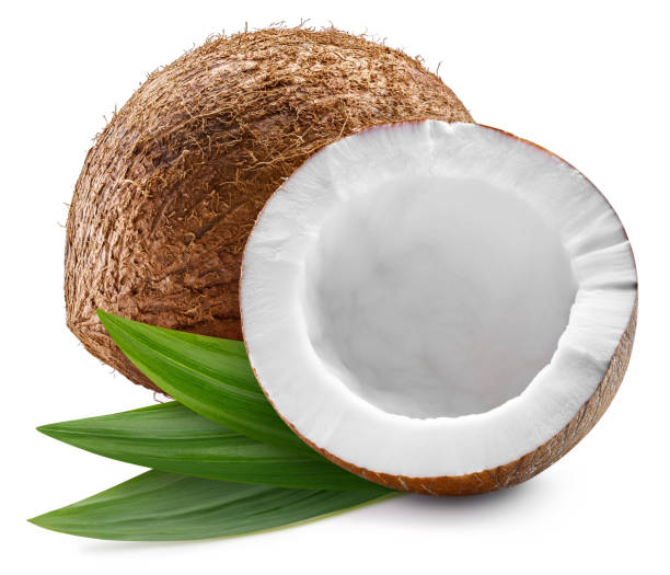 istock Fresh organic coconut isolated on white background 2150147795
