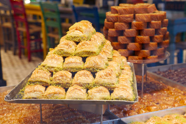 istock turkish dessert baklava selling at shop 2150150972