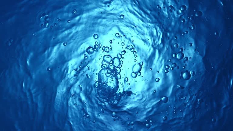 Super slow motion of splashing water.