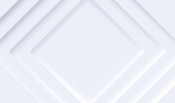 Diamond Layers Abstract Depth Background Neumorphism interface GUI interactive design elements. white light abstract background stock illustrations