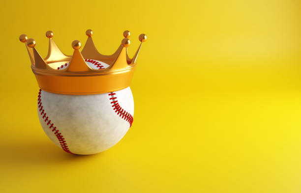 Baseball Balls on Ladder on Orange Background