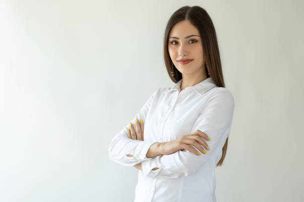 istock Smiling business woman portrait 2150163873