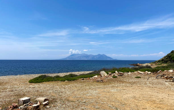 Marmaros Beach in Gokceada, Turkey.