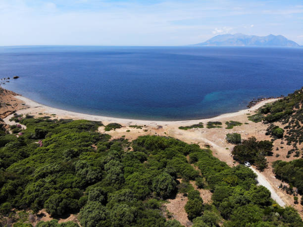 Marmaros Beach in Gokceada, Turkey.