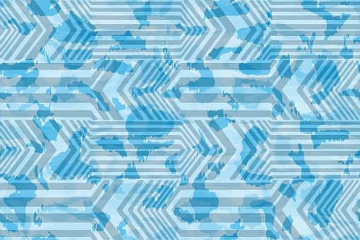 Full seamless blue digital camouflage texture pattern. Usable for Jacket Pants Shirt and Shorts. Army textile fabric print. Pixel geometric military camo. Vector illustration.