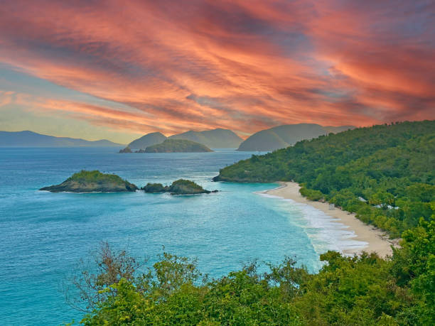 istock Sunset at Cinnamon Beach, St. John stock 2150167442