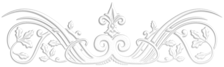 Art Deco style illustration creating a border with oak leaves that look like a plaster ornament