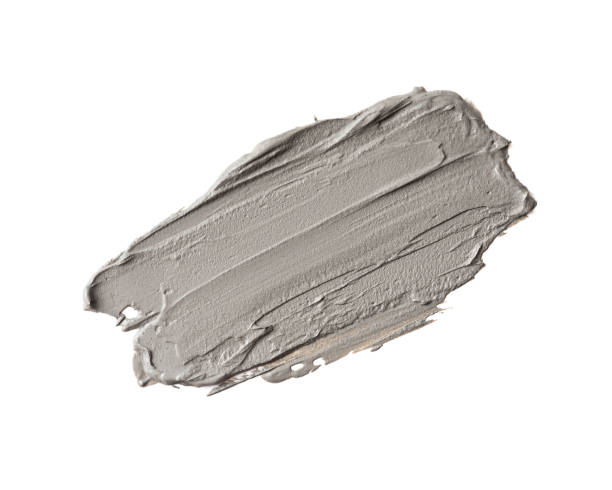 Smear of cosmetic blue clay isolated on a white background