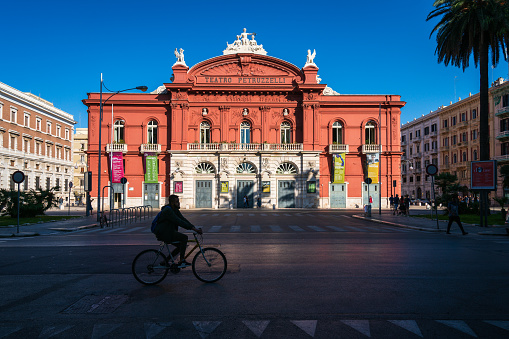 Bari, Italy - October 12, 2019:The Teatro Petruzzelli, the largest theatre of Bari and the fourth Italian theatre by size.