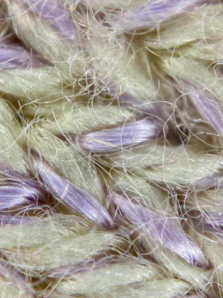 istock Weave of threads in light fabric, extreme close-up photo 2150178762