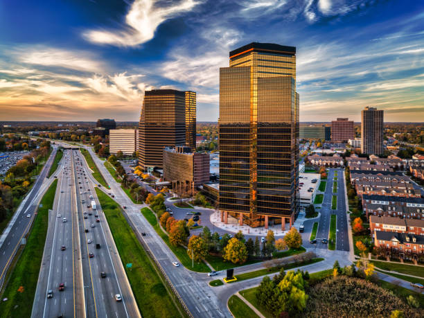 Southfield, Michigan Skyline View