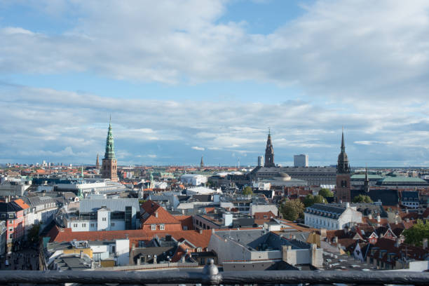 istock Copenhagen downtown. Aerial view from Round tower 2150184146
