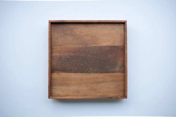 istock Handmade square wood paneled tray 2150193678