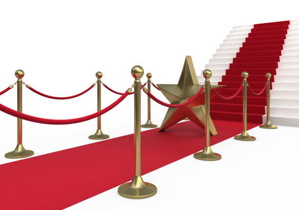 istock Barrier rope star and red carpet 2150198082
