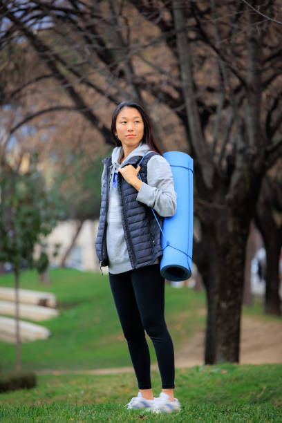 istock Lady going to yoga exercise 2150205328