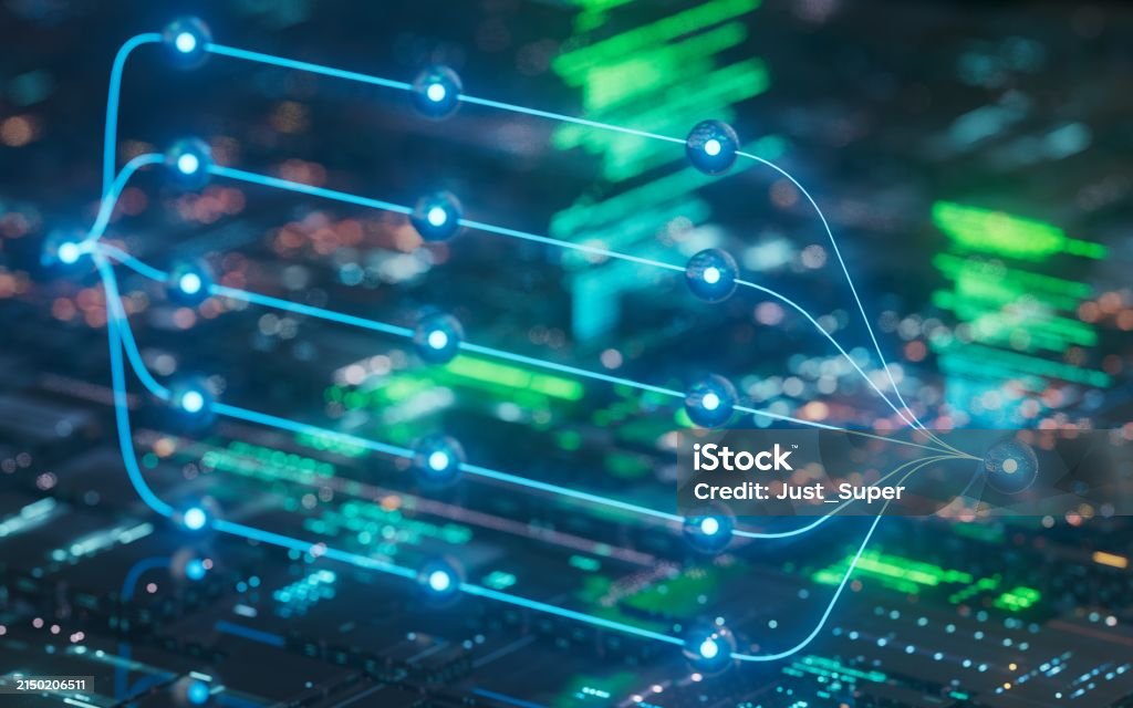 Foto Deep Learning Foto de Neural Network Nodes Deep Learning Artificial Intelligence ...