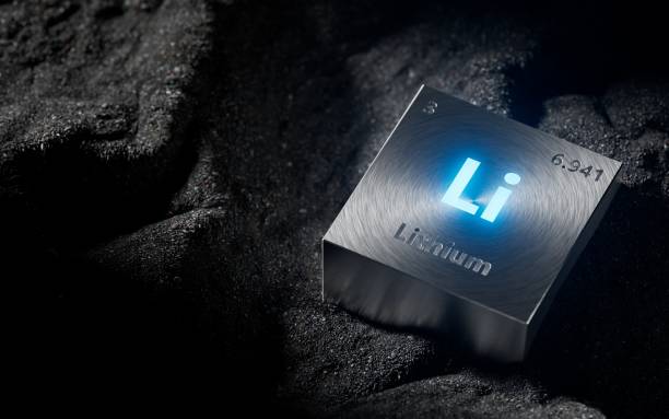 istock Lithium periodic table element, mining, science, nature, innovation, chemical elements used in physics and other sciences 2150206531