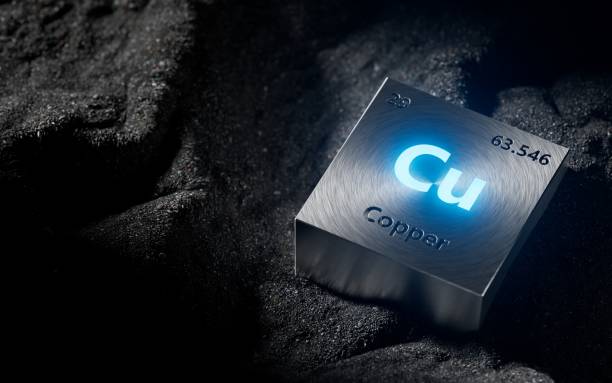 istock Copper periodic table element, mining, science, nature, innovation, chemical elements used in physics and other sciences 2150206813