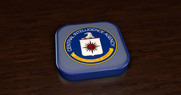 cia, cia emblem, us central intelligence agency. - agent de la cia photos et images de collection