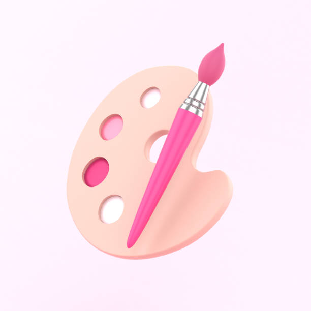 istock Brush and Color Palette 3D Icon 2150222753
