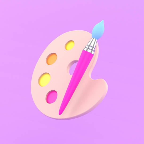 istock Brush and Color Palette 3D Icon 2150222759
