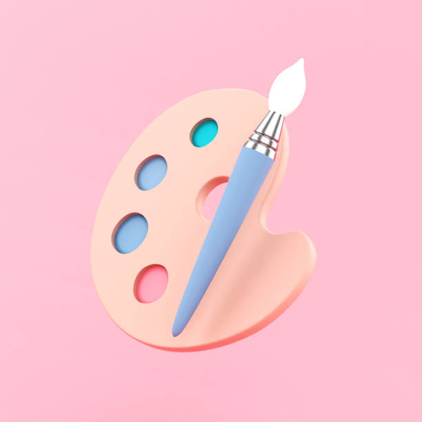 istock Brush and Color Palette 3D Icon 2150222761