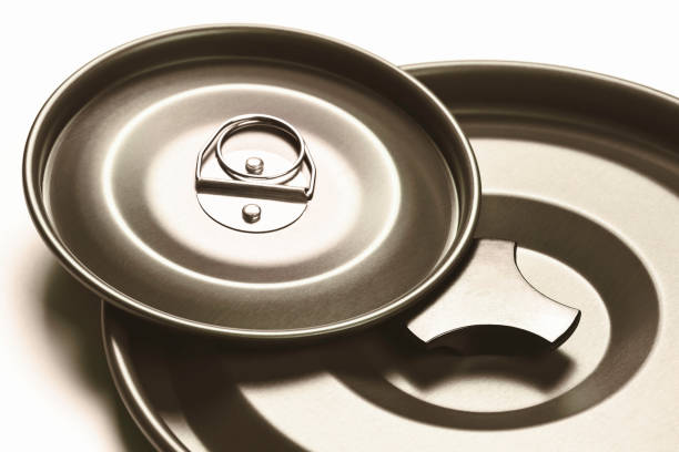 istock Two metal covers from the pan and kettle. 2150223910