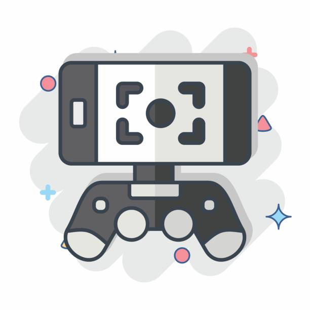 istock Icon Smartphone Holder. related to Drone symbol. comic style. simple design illustration 2150235153