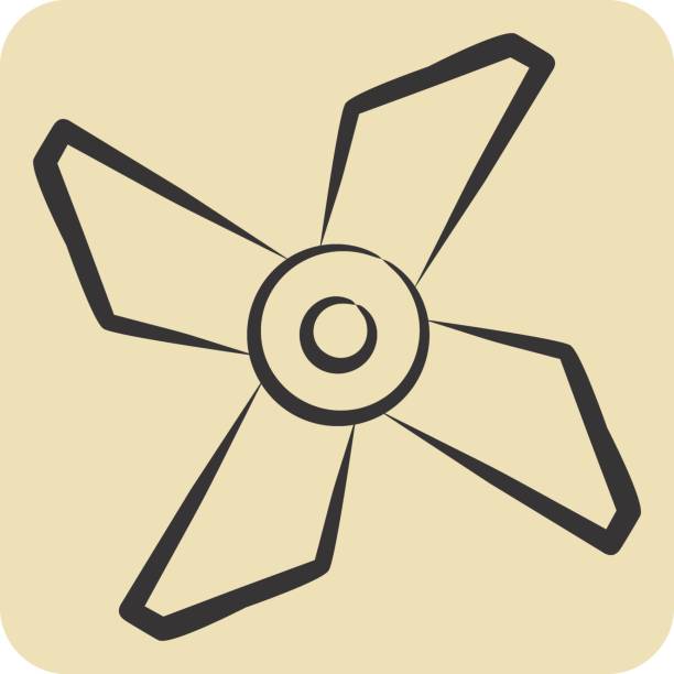 istock Icon Drone Blades. related to Drone symbol. hand drawn style. simple design illustration 2150235457